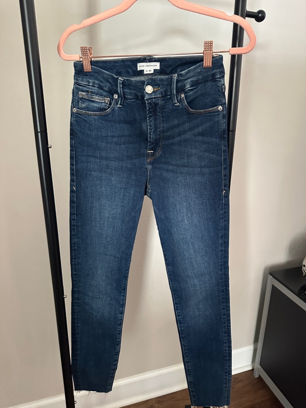 Good American Dark Blue High-Rise Skinny Jeans